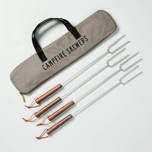 *LAST ONE* HEARTH AND HAND Campfire Skewer 4pc Set with Bag